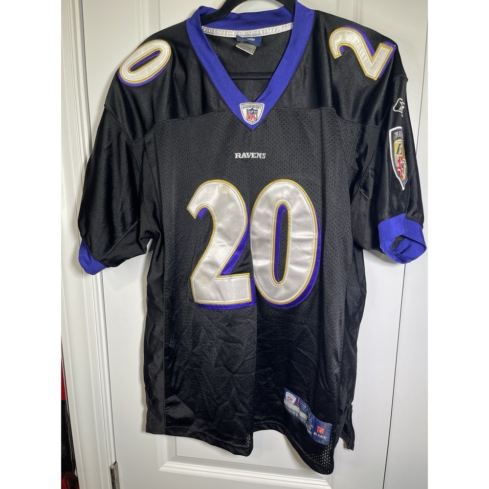 2004-06 STITCH ED REED BALTIMORE RAVENS REEBOK‎ ON-FIELD NFL EQPMNT JERSEY SZ 48